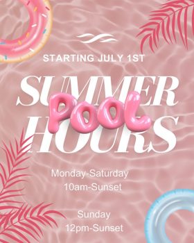 Pool Now Open at 10am, Mon-Sat! | Murraywood Swim & Racquet Club